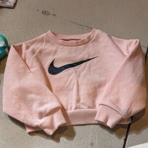 Nike Pink Crew Sweatshirt with Black Swoosh